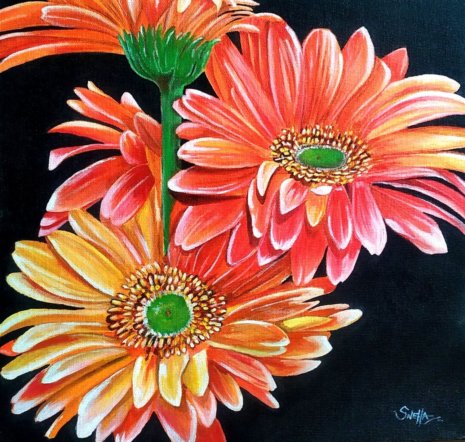 Dahlia Flower Paintings: Stunning Floral Artwork