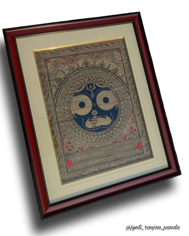 Palm Leaf Engraved Pattachitra Art - Lord Jagannath