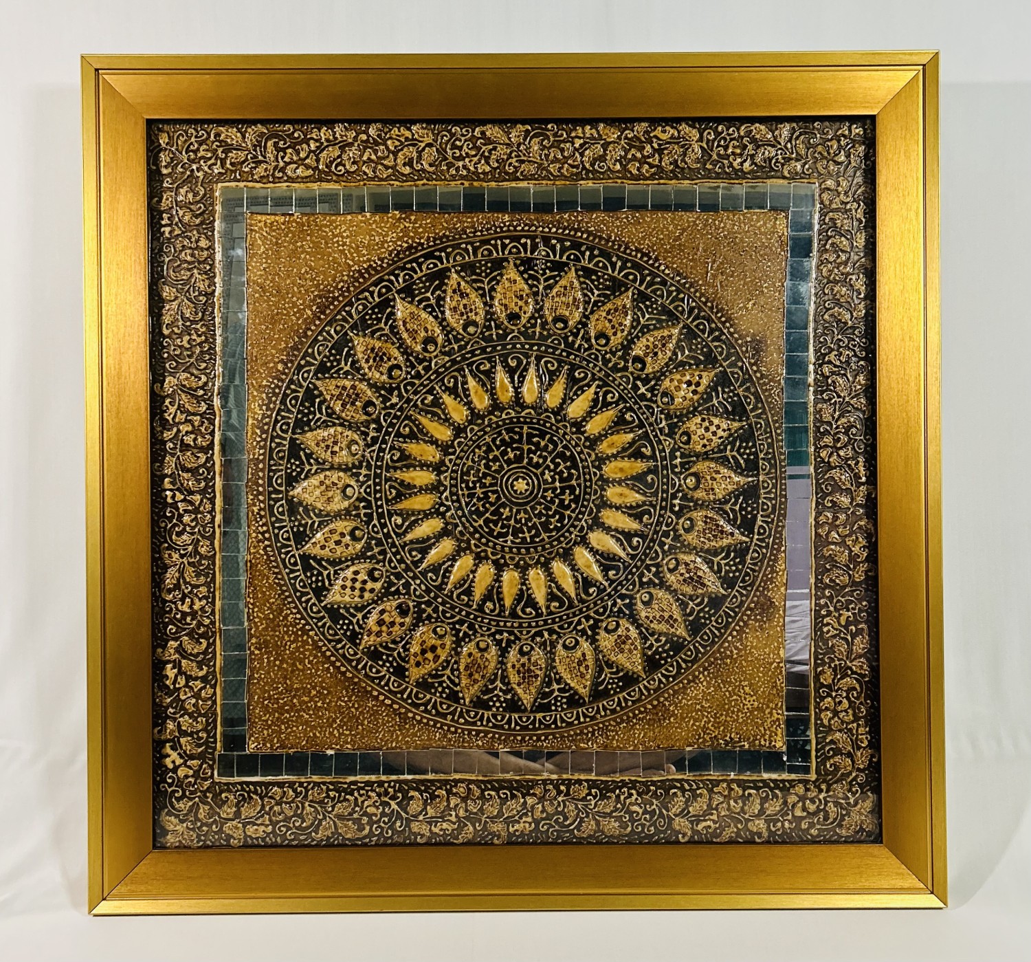 Golden Sphere Relief Art