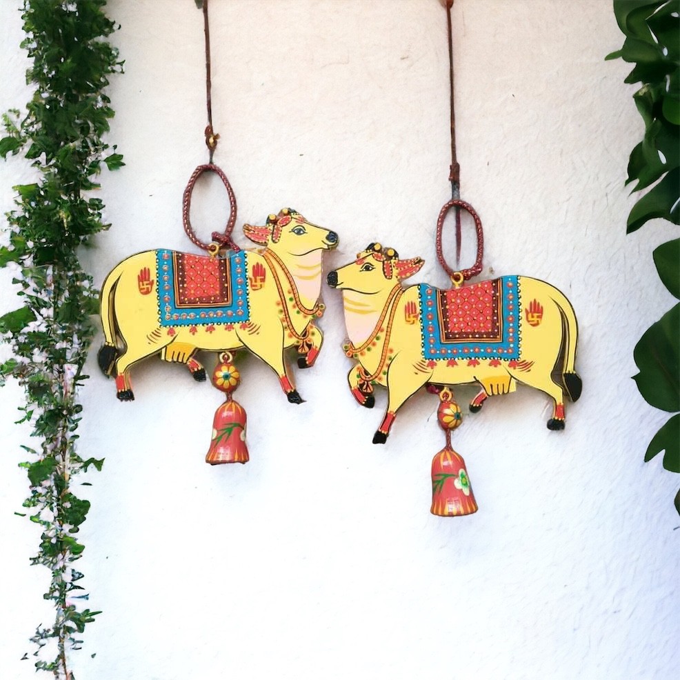 Artbarbypoulomi-Pichwai cow wall hanging