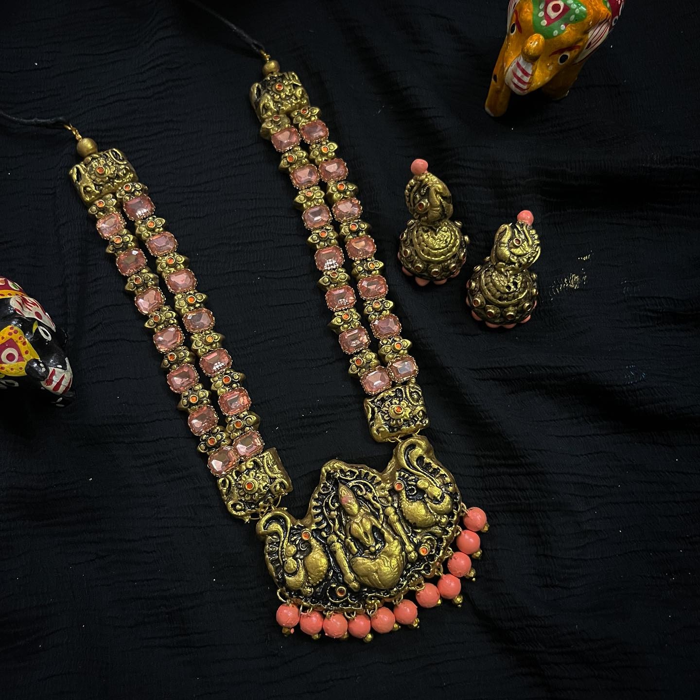 Handmade Terracotta Grand Set With Earring